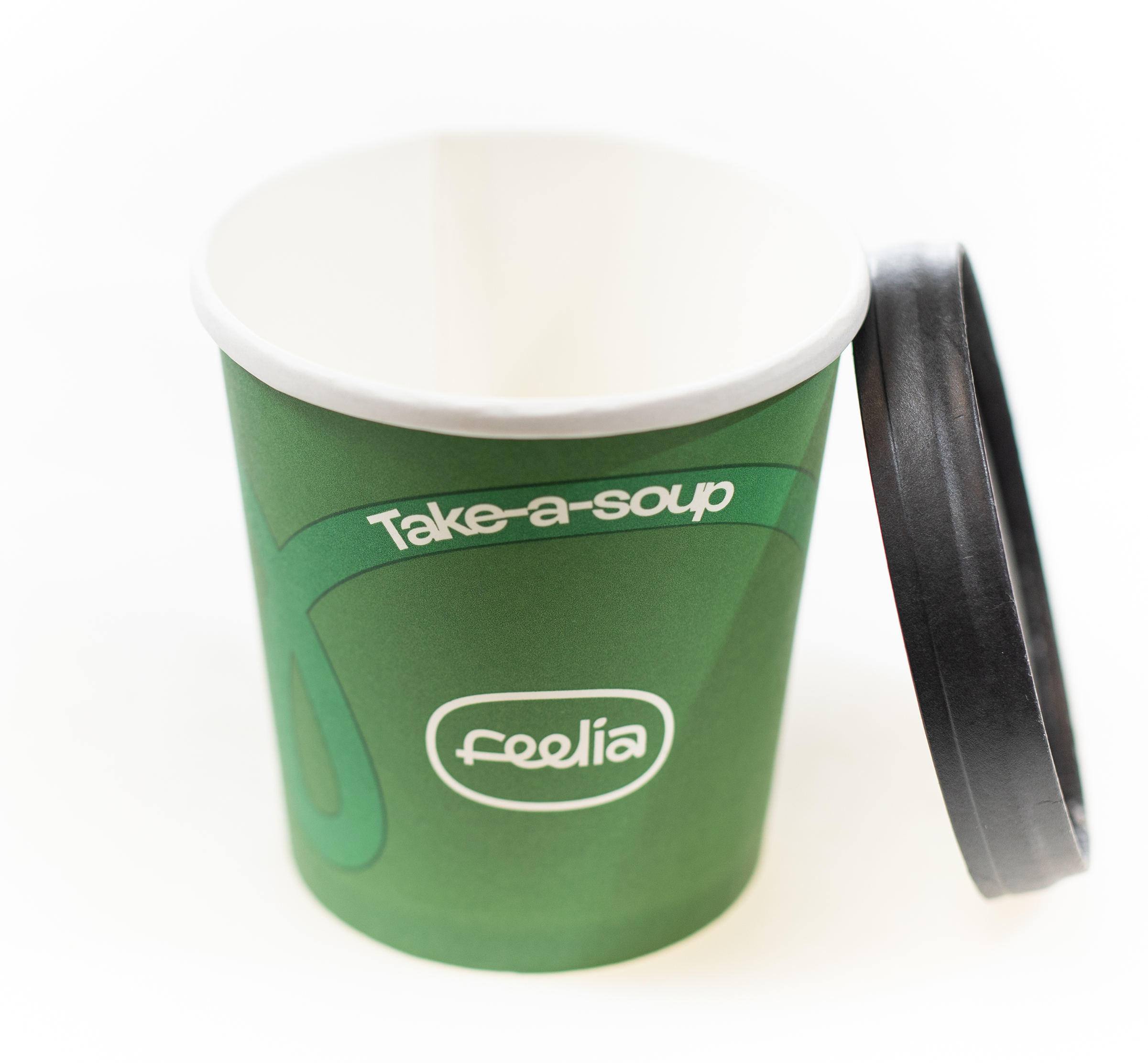 Take-a-soup-kuppi ja kansi